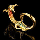Bermuda Lizard Double Knuckle Ring - CLIO SASKIA