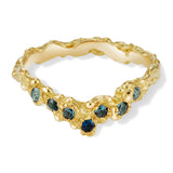 CROWN SAPPHIRE SEAWEED RING - Clio Saskia