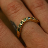 OMBRÉ SAPPHIRE SLINK HALF ETERNITY RING - CLIO SASKIA