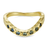 OMBRÉ SAPPHIRE SLINK HALF ETERNITY RING - CLIO SASKIA