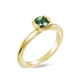 TEAL SAPPHIRE VEE RING