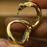Bermuda Lizard Double Knuckle Ring - CLIO SASKIA