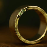Bini Wedding Ring, 8mm with Sapphires - CLIO SASKIA