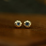 BLUE SAPPHIRE SLINK STUDS - Pair - CLIO SASKIA