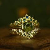 CROWN SAPPHIRE SEAWEED RING - CLIO SASKIA