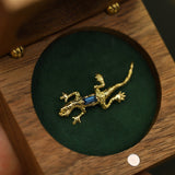 SAPPHIRE LIZARD EAR CLIMBER - CLIO SASKIA