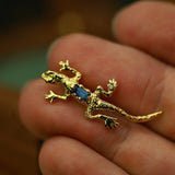 SAPPHIRE LIZARD EAR CLIMBER - CLIO SASKIA
