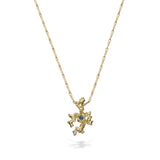 SEAWEED SAPPHIRE FROND PENDANT [fucus vesiculosis] - CLIO SASKIA
