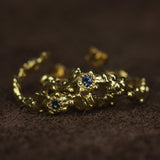 SEAWEED SAPPHIRE HOOPS [fucus vesiculosis] - CLIO SASKIA