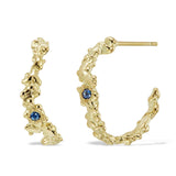 SEAWEED SAPPHIRE HOOPS [fucus vesiculosis] - CLIO SASKIA