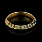 Speckled Ombré Sapphire Half Eternity Ring - CLIO SASKIA