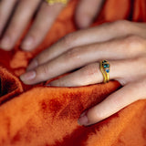Wishbone Speckled Wedding Ring - CLIO SASKIA