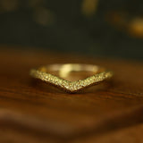 Wishbone Speckled Wedding Ring - CLIO SASKIA